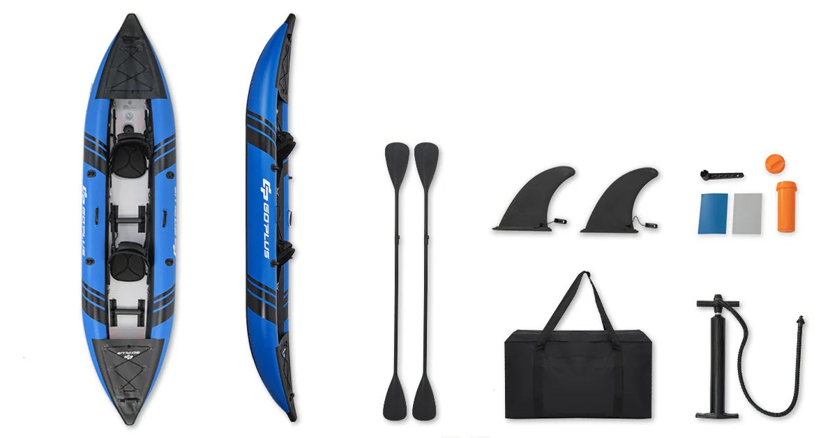 Kayak tandem gonflable Goplus 12,5 pi  Canoë pour 1 à 2 personnes
