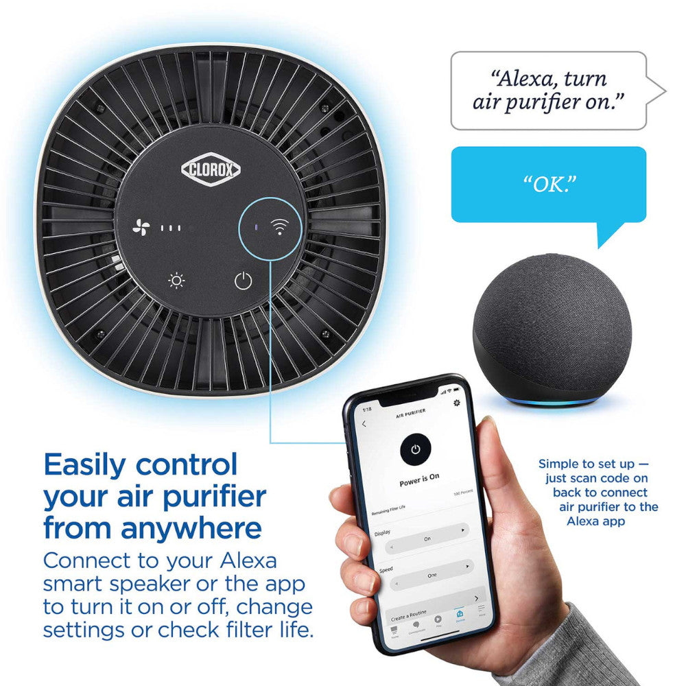Purificateur d'air Clorox de table intelligent (11021)