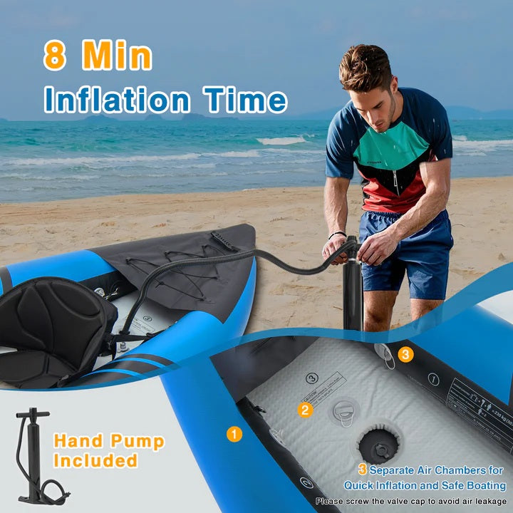 Kayak tandem gonflable Goplus 12,5 pi  Canoë pour 1 à 2 personnes