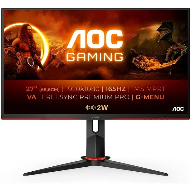 Moniteur de jeu 27" AOC sans cadre FHD 1080p IPS (27G2) 165Hz