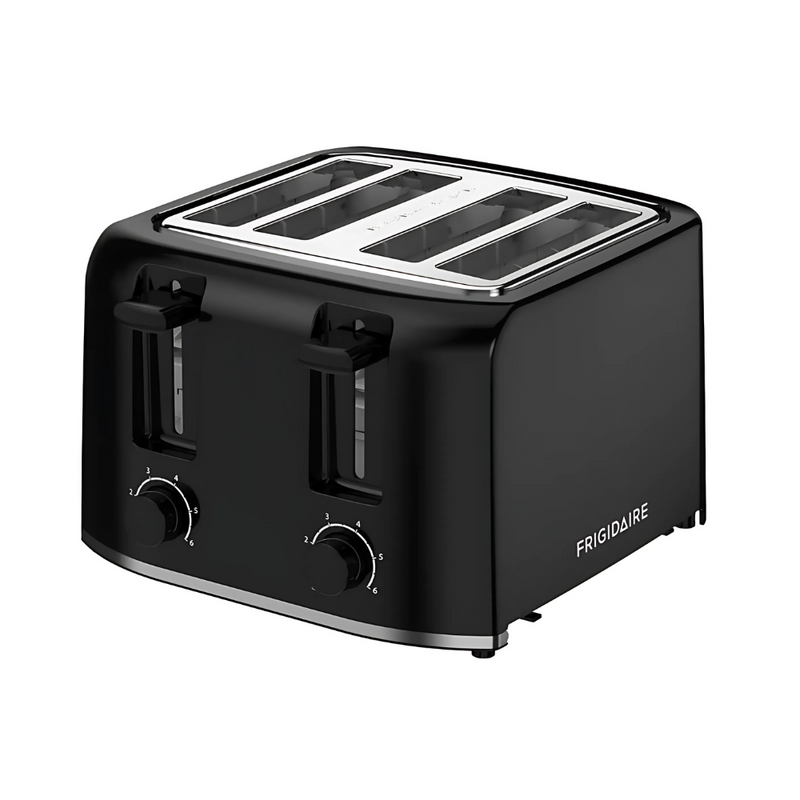 Frigidaire 4 Slice Toaster 6 Browning Settings, 1400 Watts, Black - NEW (ETO430)