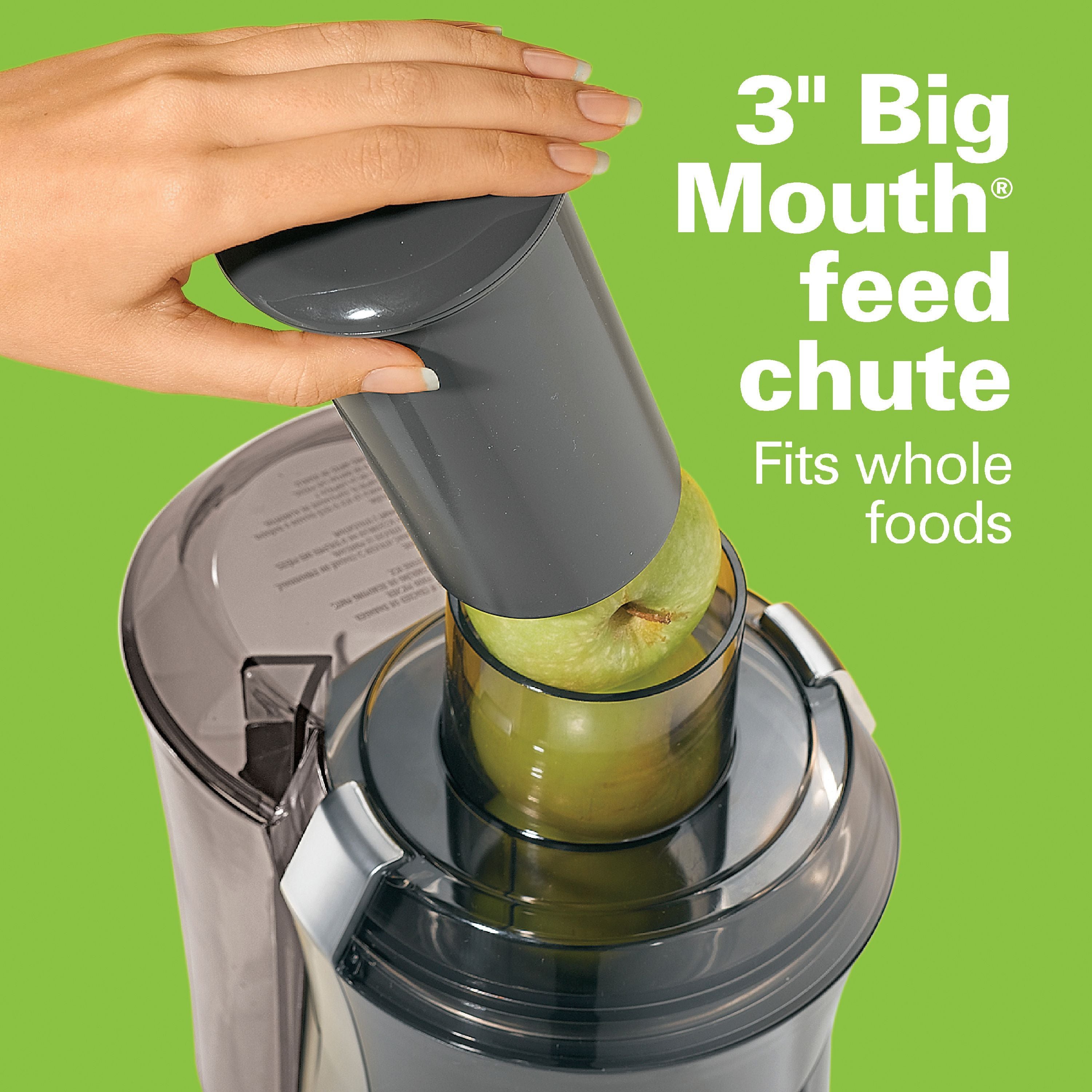 Extracteur de jus Hamilton Beach Big Mouth en acier inoxydable 800 W - (67608Z)