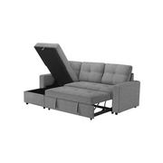 Monarch 90" Storage Sleeper Sofa - LUMOS-08 - Grey Fabric (8A14L08)