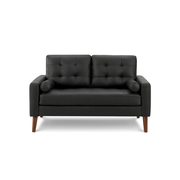 Causeuse de 58" avec deux coussins de Monarch - CK5A95 - PU noir (8J12A95)