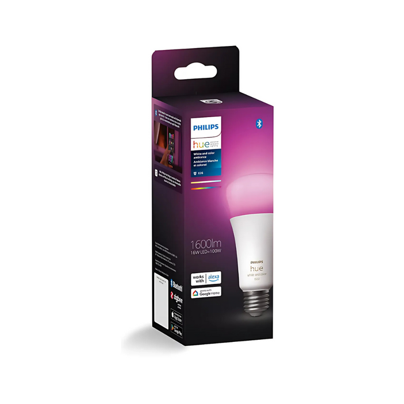 Ampoule intelligente Philips - ambiance blanche et colorée - 100 W (A21-E26) -SOLDE-