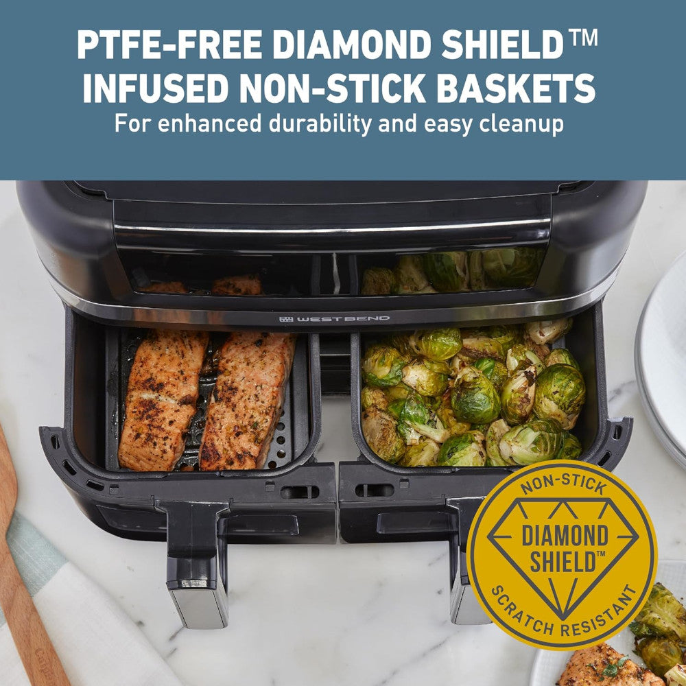 West Bend 10-Quart Dual Basket Digital Air Fryer (AFWB10BK13)