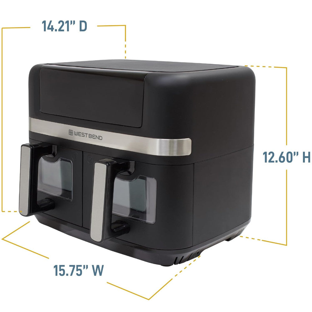 West Bend 10-Quart Dual Basket Digital Air Fryer (AFWB10BK13)