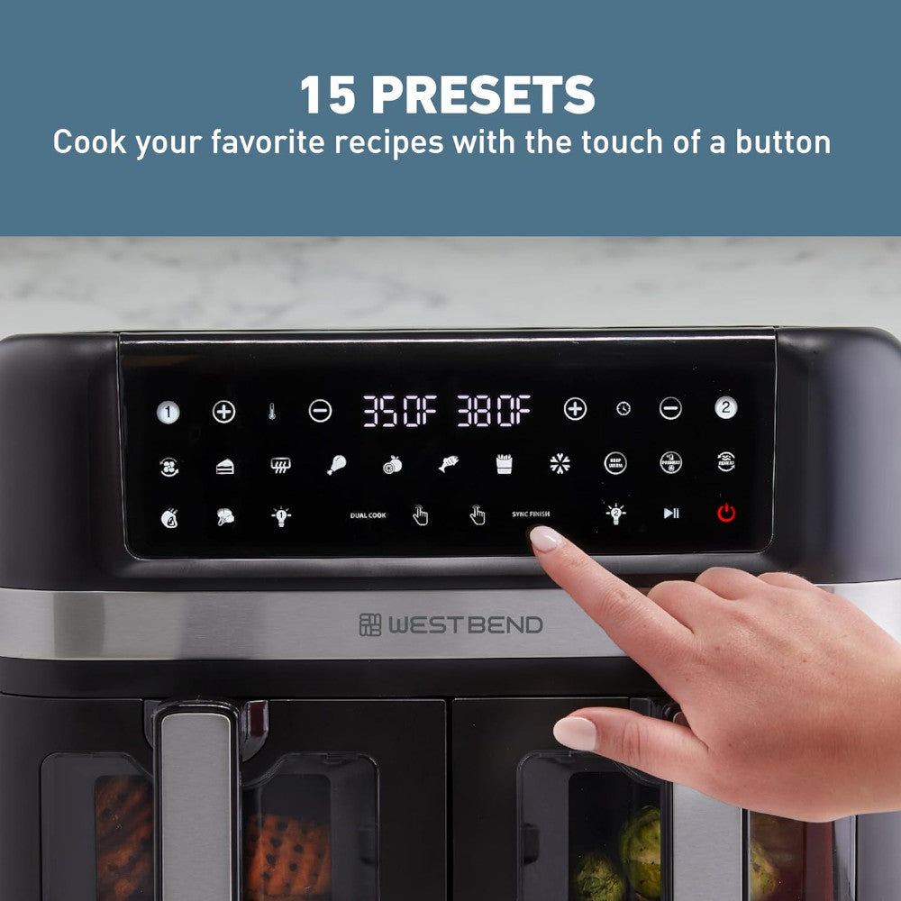 West Bend 10-Quart Dual Basket Digital Air Fryer (AFWB10BK13)
