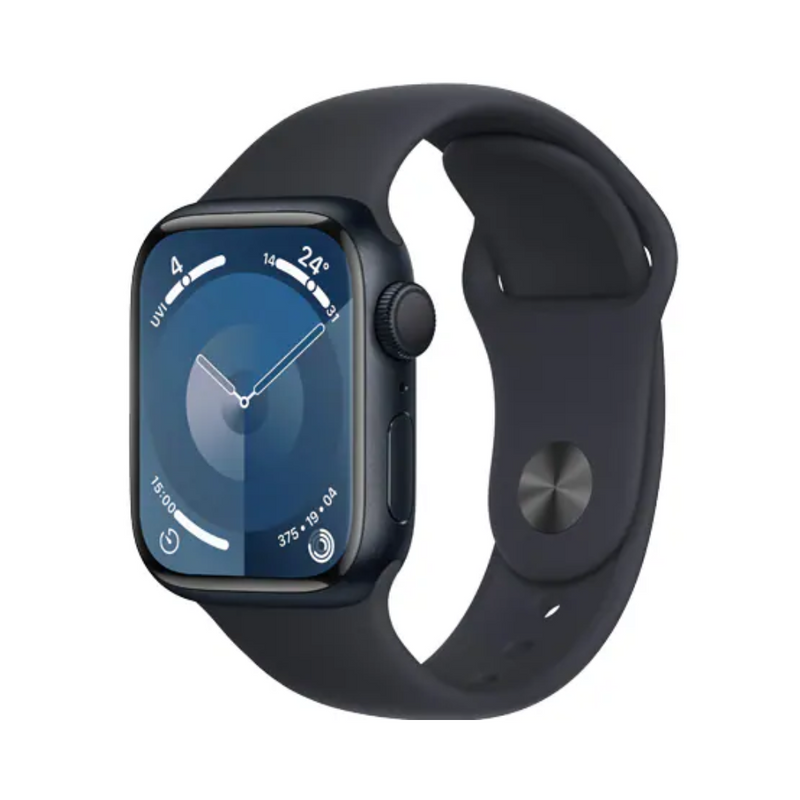 Apple Watch series 9 41MM aluminum case with sports strap.