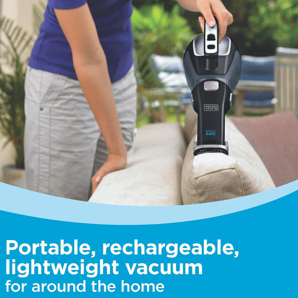 Black & Decker 20V Max Lithium Ion Cordless Hand Vacuum (BDH2000L)