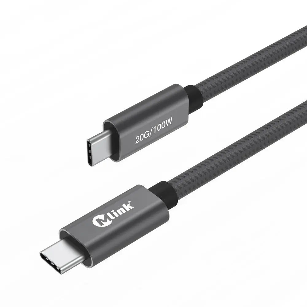 Câble USB-C Thunderbolt 3.2 PD100W 20 Gbit/s en nylon tressé