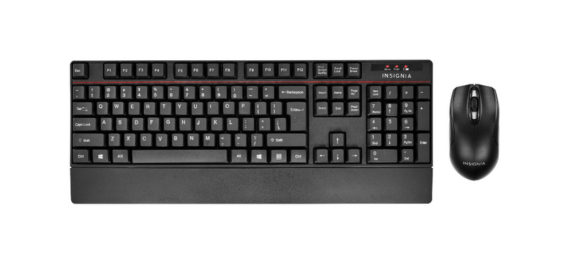 Insignia 1200 DPI Wireless Keyboard and Mouse Combo - BLACK
