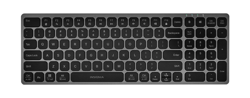 Insignia Slim Wireless Bluetooth Keyboard - Gray