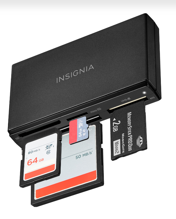Lecteur de cartes mémoire multiples USB 3.0 d'Insignia