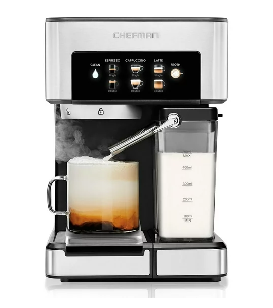 Chefman espresso machine, 15 bar pump (RJ54) Stainless steel