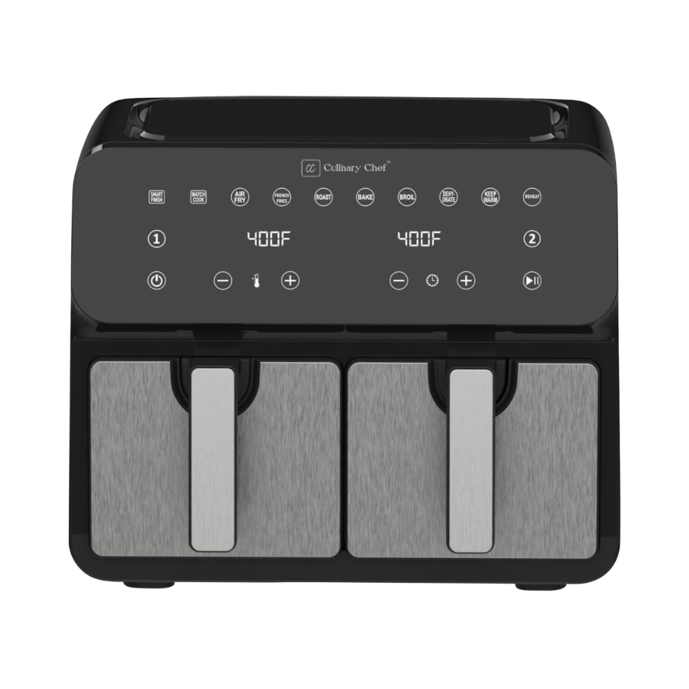 Friteuse à air chaud numérique Culinary Chef à deux zones - 9,5 kg/9,5 pte (CCAF904)
