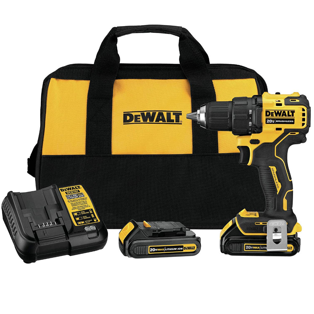 Perceuse-visseuse compacte 20V MAX Dewalt – Mandrin 1/2 po avec 2 batteries (DCD708C2) - Remis à neuf