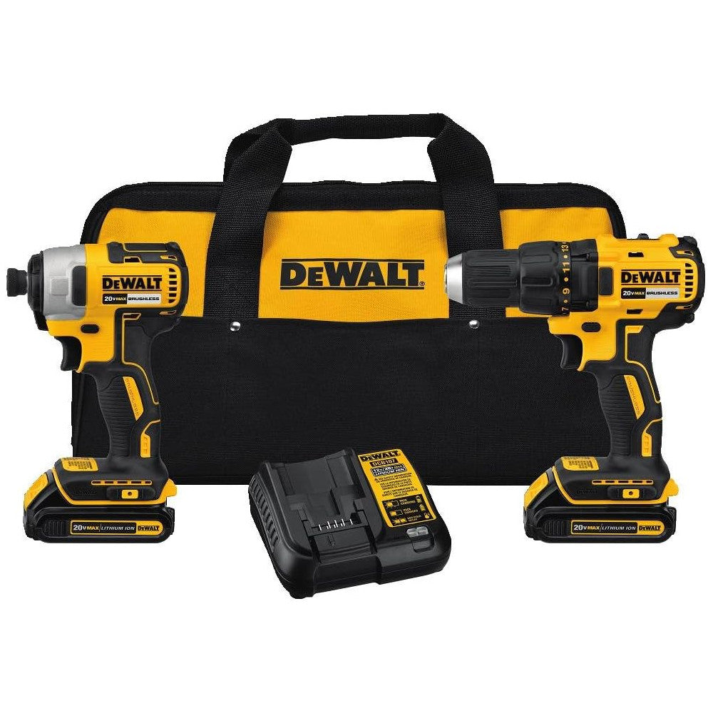 Ensemble combiné d'outils Dewalt électriques, perceuse sans fil et visseuse à chocs 20V MAX* (DCK277C2G3)