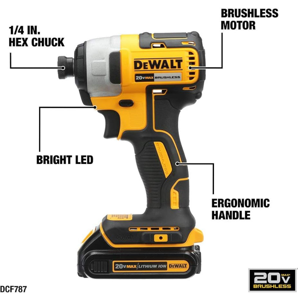 Ensemble combiné d'outils Dewalt électriques, perceuse sans fil et visseuse à chocs 20V MAX* (DCK277C2G3)