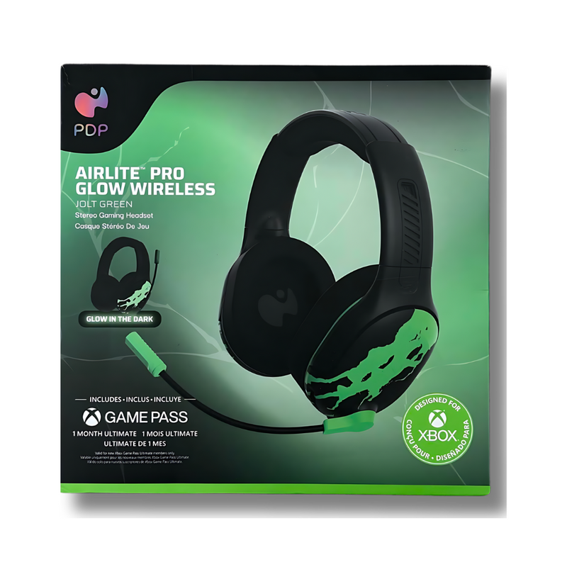 PDP Airlite Pro Glow In The Drak Wired Headset - Full Black for Xbox