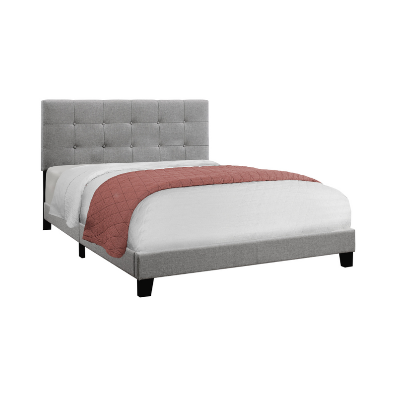 Base de lit Queen en tissu gris - Monarch (I5920Q)