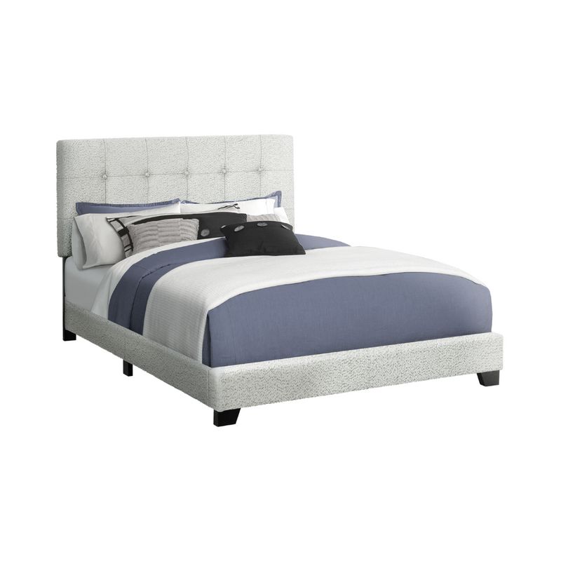 Queen Bed Frame in Gray Fabric - Monarch (I5801Q)