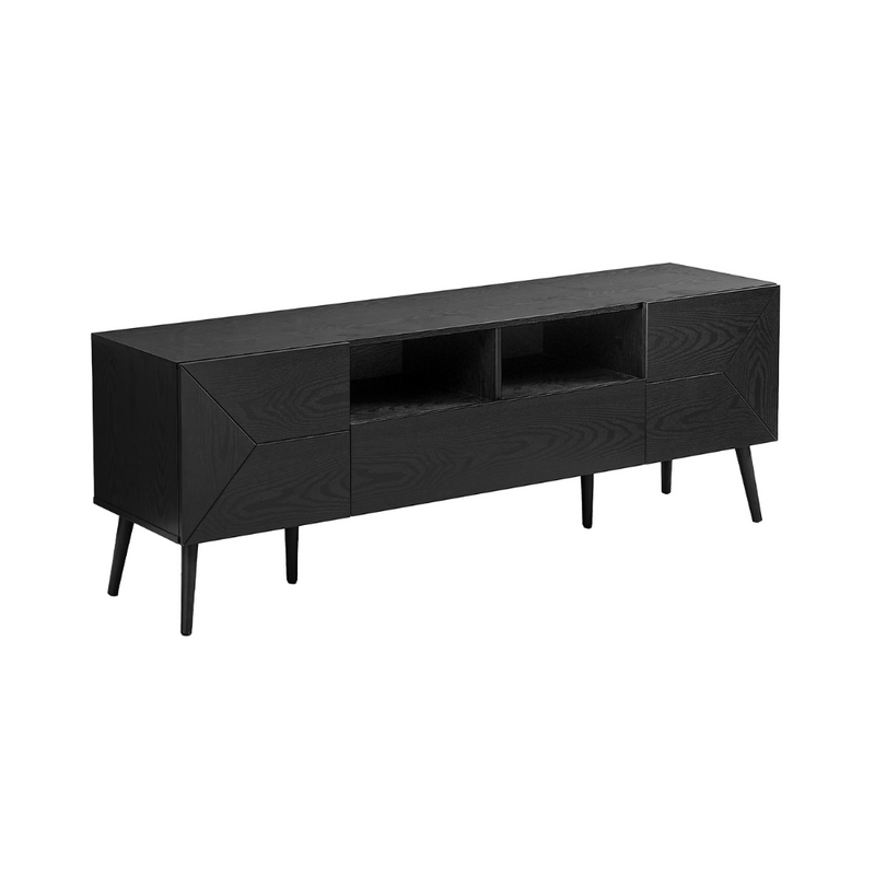 Monarch Black Faux Wood TV Stand (I2754)