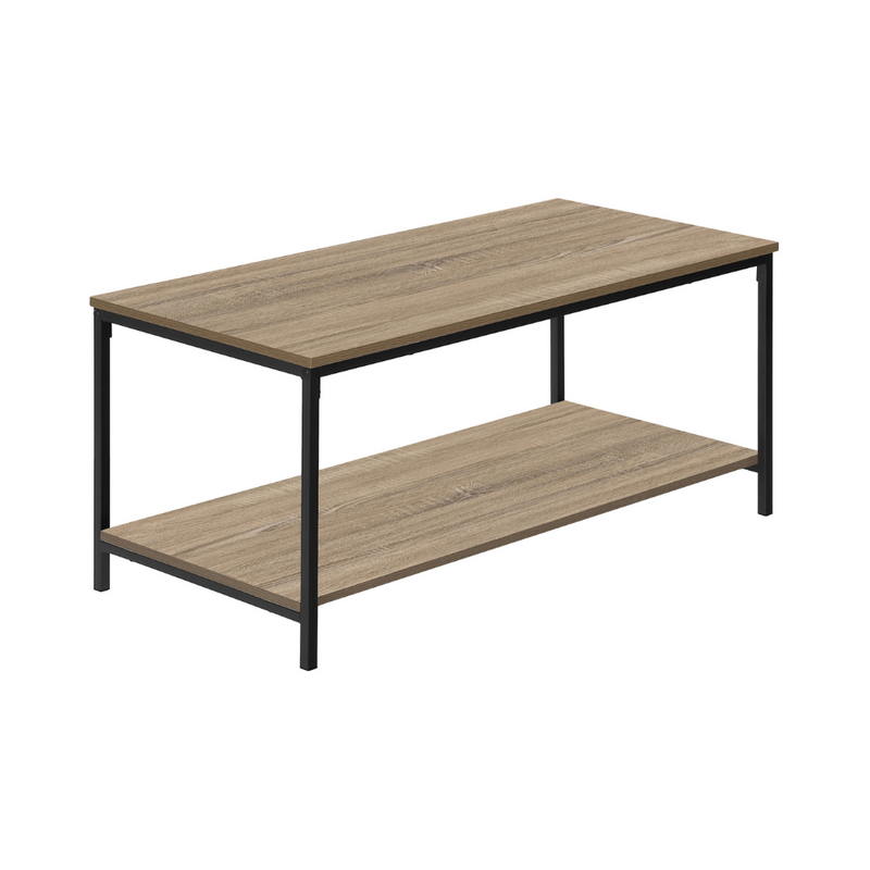 Black Metal Coffee Table, Dark Taupe - Monarch (I3802)