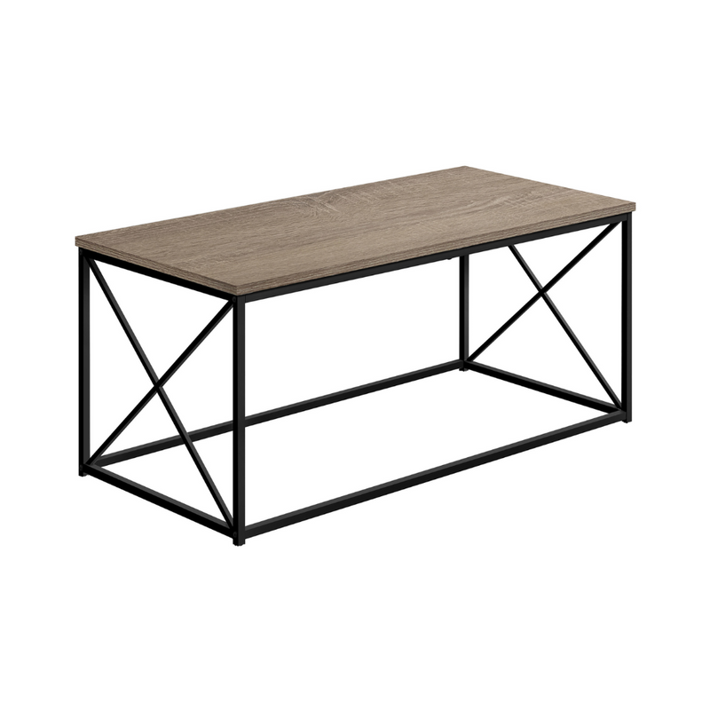 Black Metal Coffee Table, Dark Taupe - Monarch (I3786)