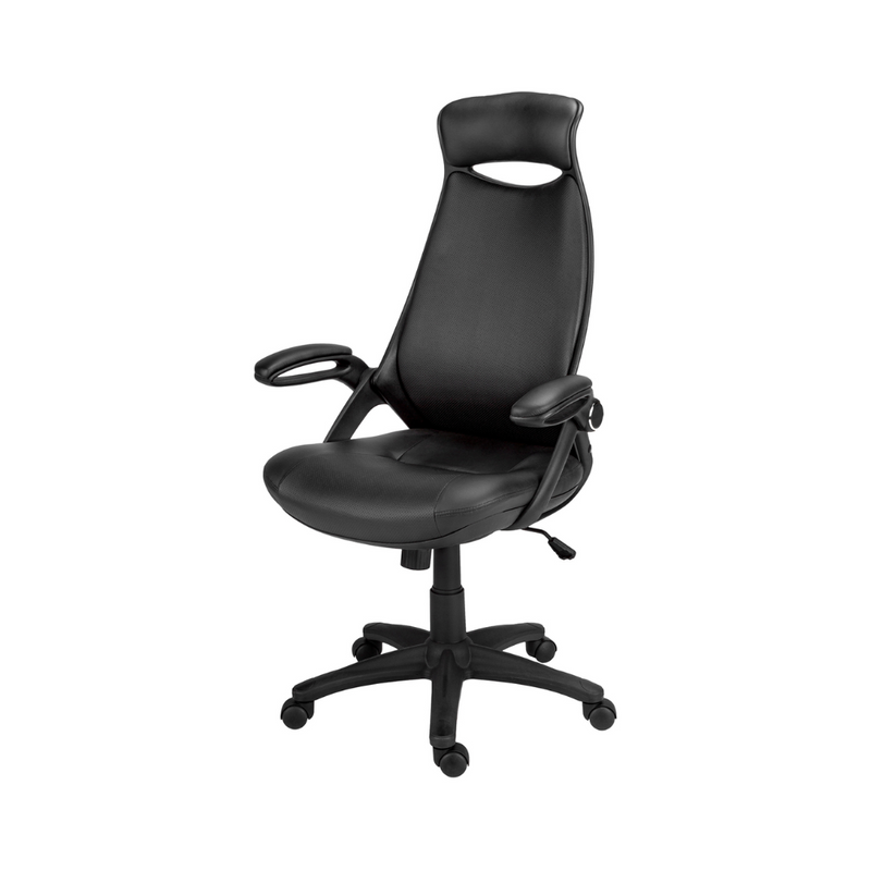 Black Faux Leather Office Chair - Monarch (I7276)