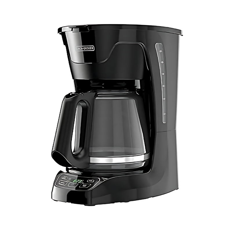 Black &amp; Decker Programmable Digital Coffee Maker, 12 Cup Coffee Machine - Black 