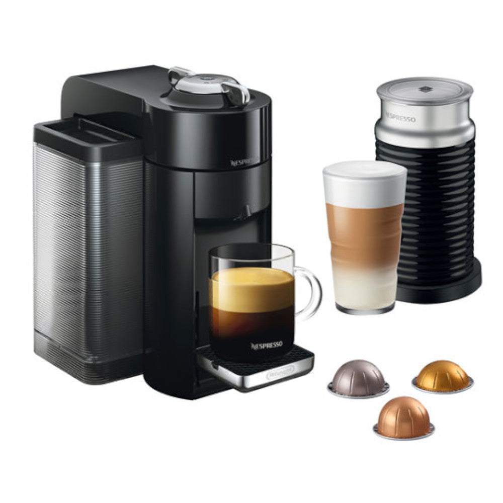 Machine à café et espresso Nespresso Vertuo avec mousseur à lait Aeroccino (ENV135BAECA)