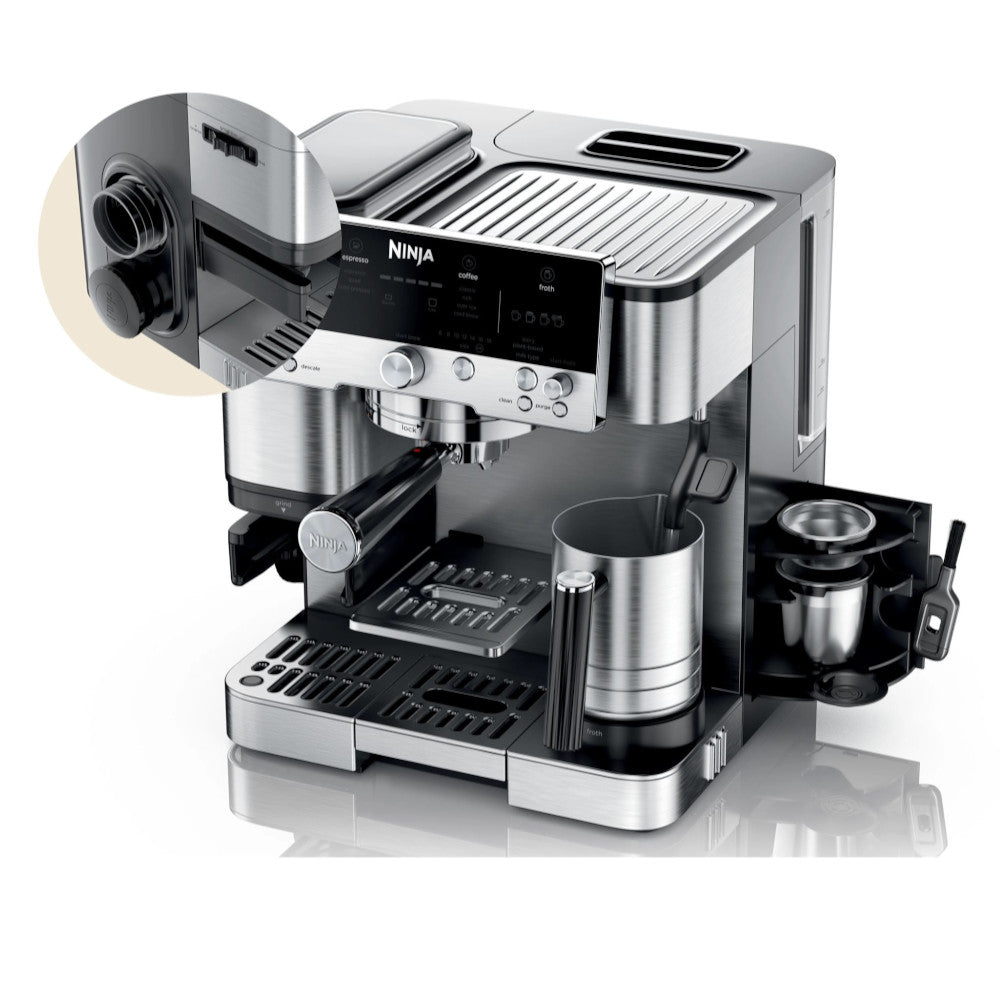 Machine à espresso Ninja série Premier avec cafetière filtre et infusion à froid rapide - (ES655CCO) - RECERTIFIÉ