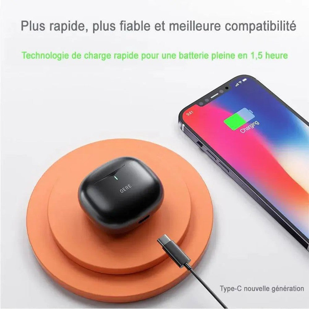 Écouteurs Qere intra-auriculaires sans fil Bluetooth