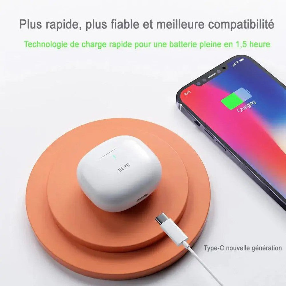 Écouteurs Qere intra-auriculaires sans fil Bluetooth