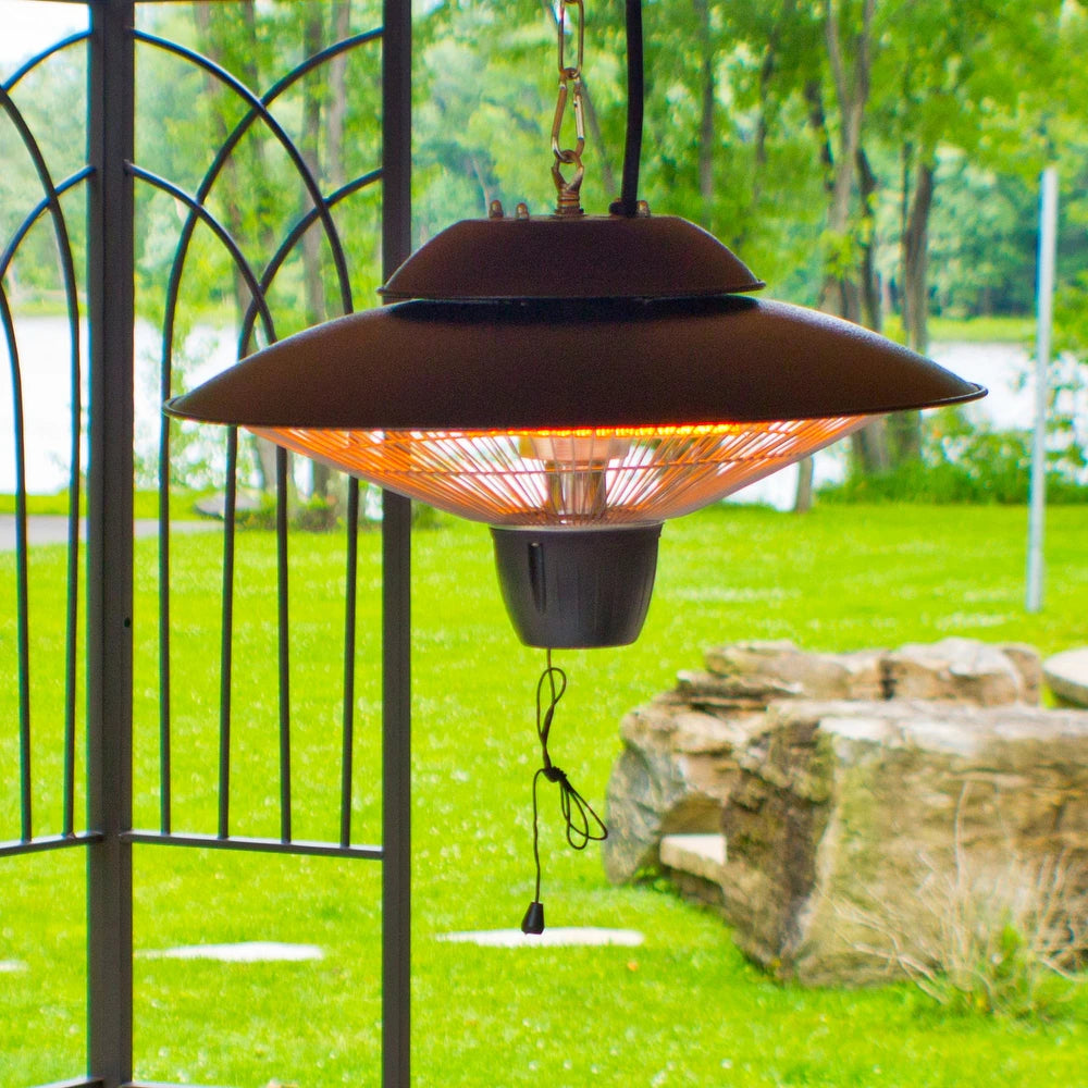 Chauffage électrique de plafond EnerG+ pour patio intérieur/extérieur - Noir (HEA-22000-HBR)