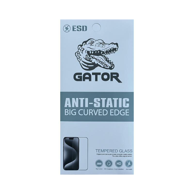 Gator Tempered Glass for iPhone 14 Pro Max Anti-static - Black