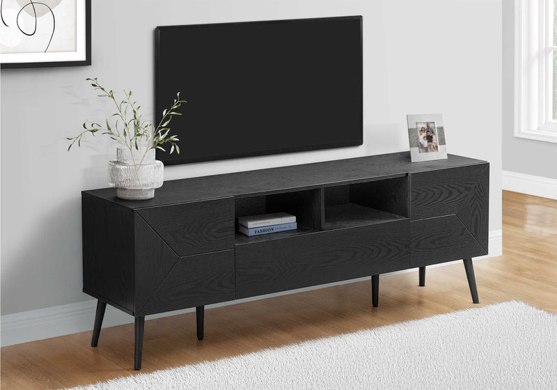 Monarch Black Faux Wood TV Stand (I2754)