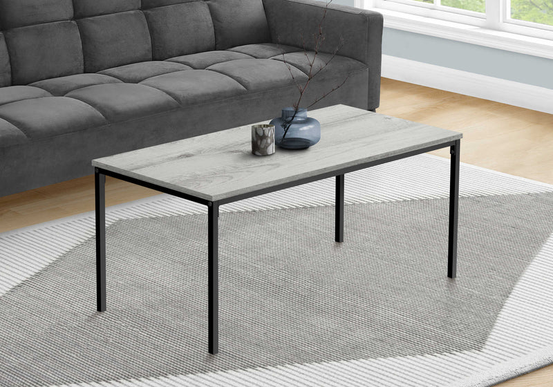 Black, Grey Metal Coffee Table - Monarch (I3796)