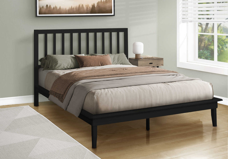 Monarch Black Wood Queen Bed Base (I6060Q)