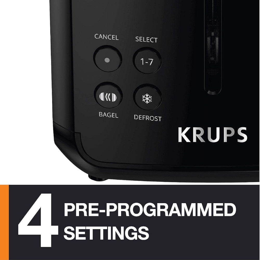 Grille-pain numérique KRUPS  à 2 tranches en acier inoxydable (KH320D50)