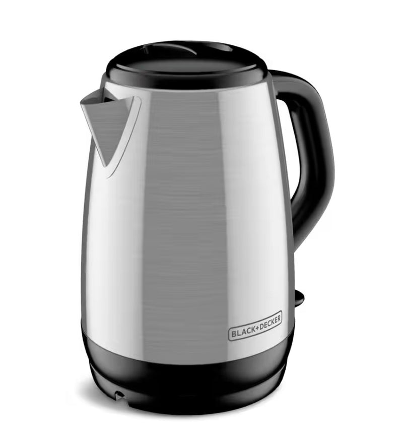 Black &amp; Decker Cordless Electric Kettle with Auto Shutoff, Stainless Steel, 1.7L