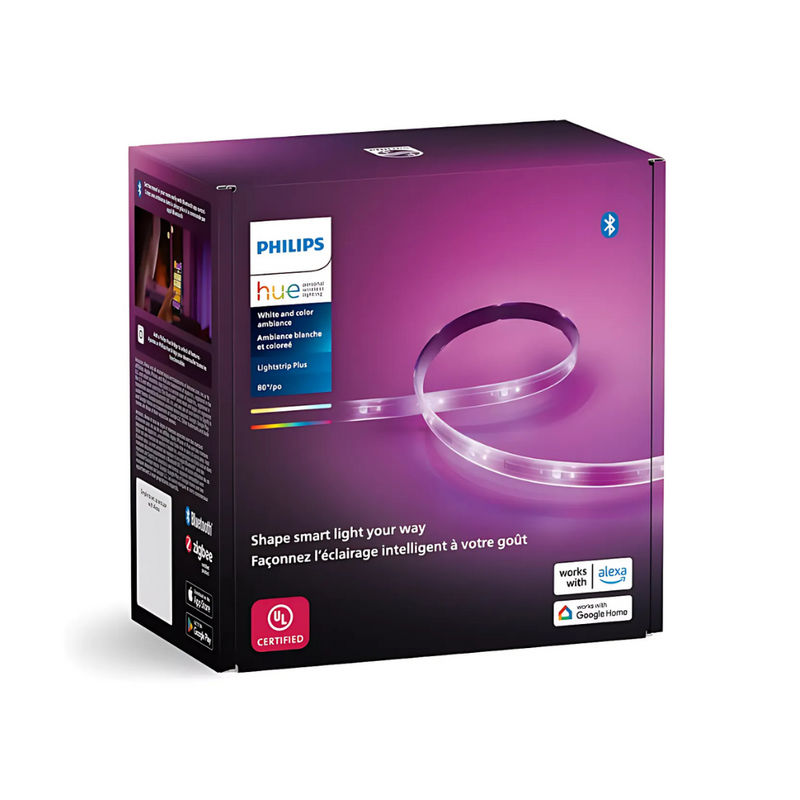 Bande lumineuse Philips ambiance blanche et colorés Hue Base Lightstrip Plus V4 de 80 po -SOLDE-