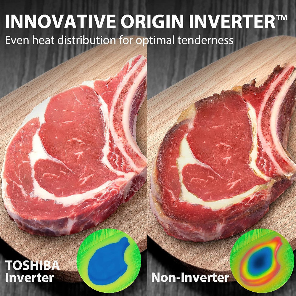 Four à micro-ondes de comptoir 7-en-1 Toshiba avec friteuse à air (ML2-TC10SAIT(SS))