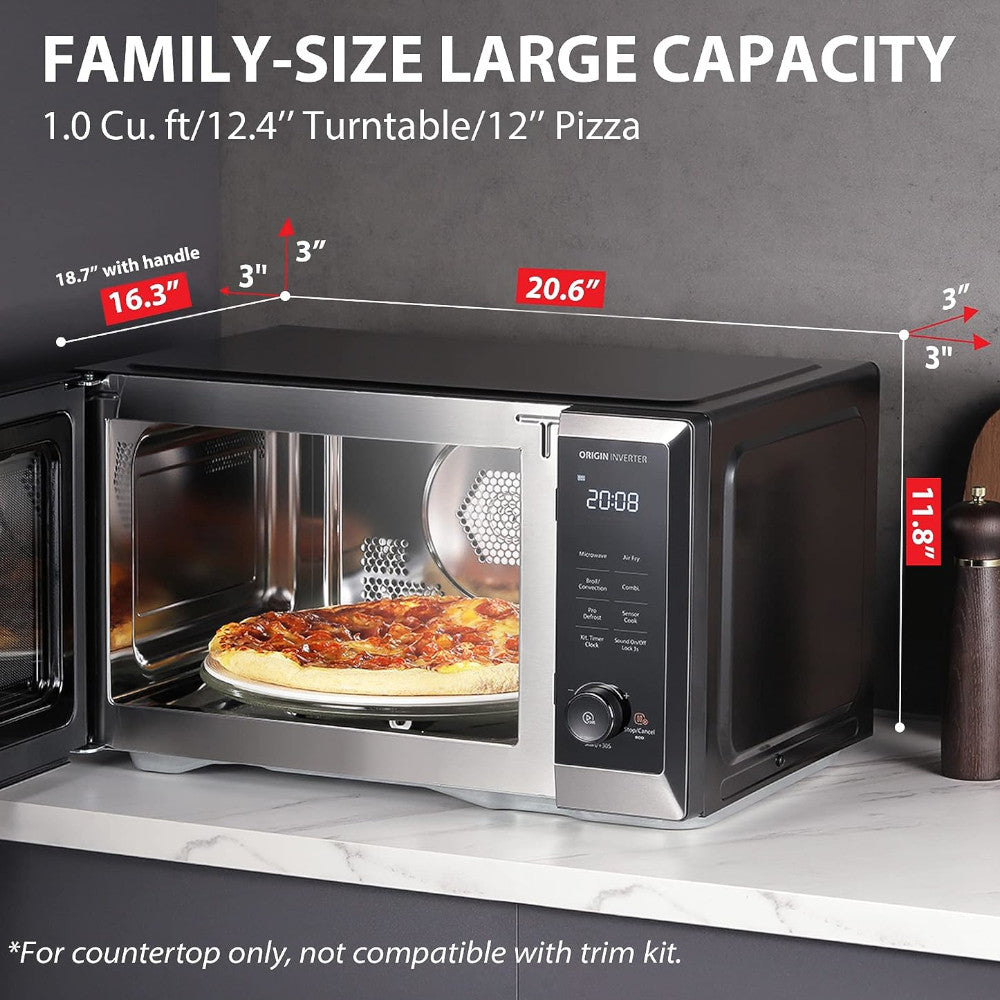 Four à micro-ondes de comptoir 7-en-1 Toshiba avec friteuse à air (ML2-TC10SAIT(SS))