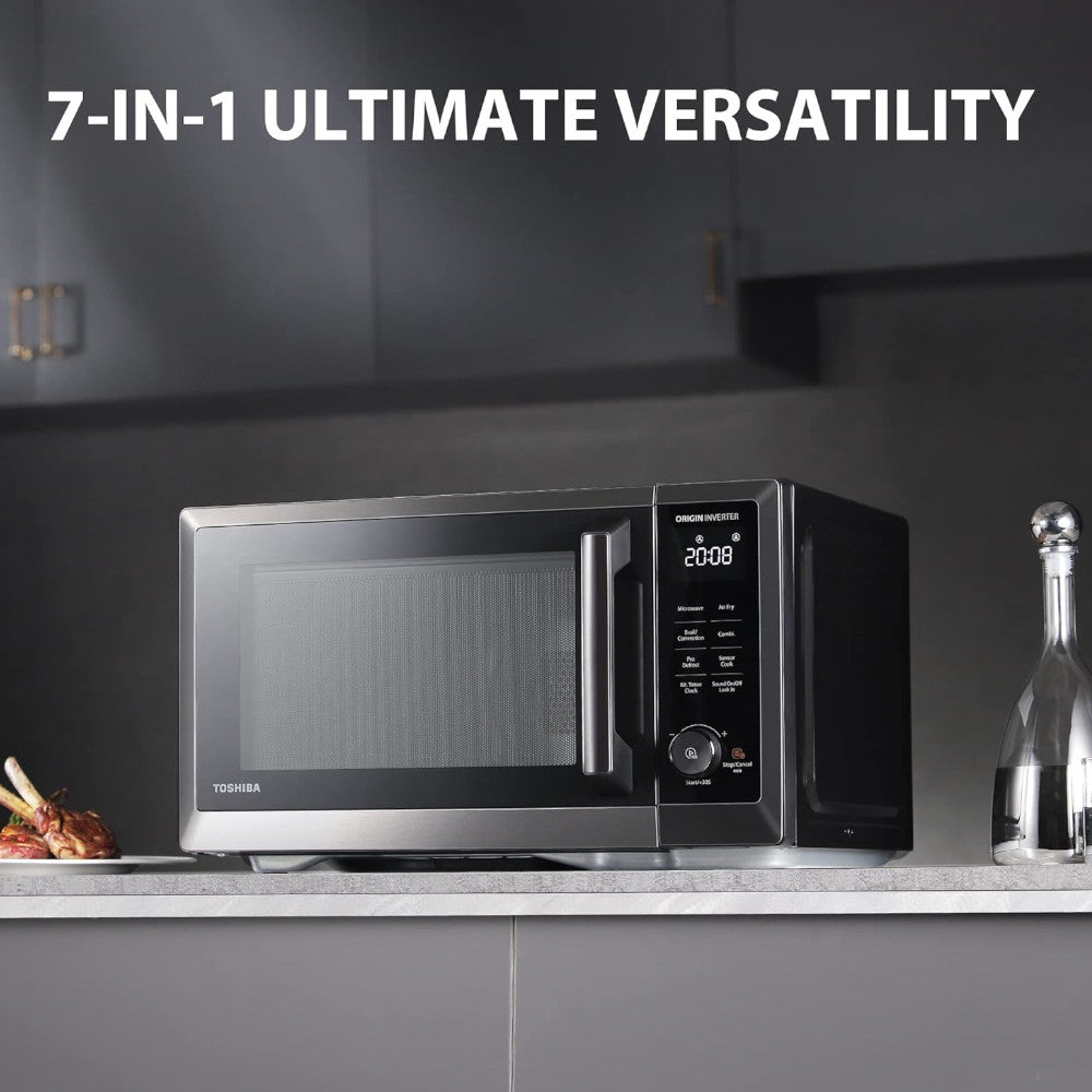 Four à micro-ondes de comptoir 7-en-1 Toshiba avec friteuse à air (ML2-TC10SAIT(SS))
