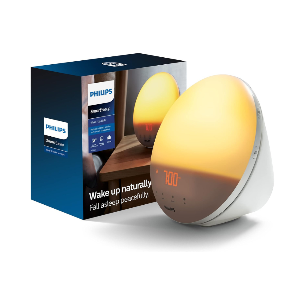 Lampe Réveil Philips SmartSleep Wake-up Light avec sons naturels et radio FM