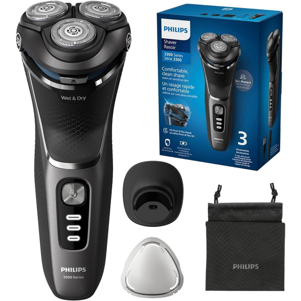 Rasoir électrique Philips série 3300 Wet & Dry (S3343/13)