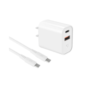Chargeur mural Caseco - double port Pulse avec câble USB-C vers USB-C