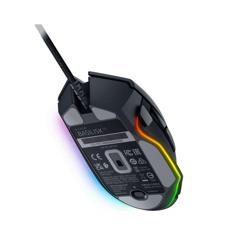 Souris de jeu ergonomique Razer Basilisk V3 26K DPI - 11 boutons programmables - Molette d'inclinaison HyperScroll - Noir classique - NEUF